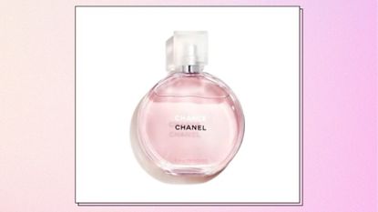Chanel Chance Eau Tendre in a pink and cream gradient template